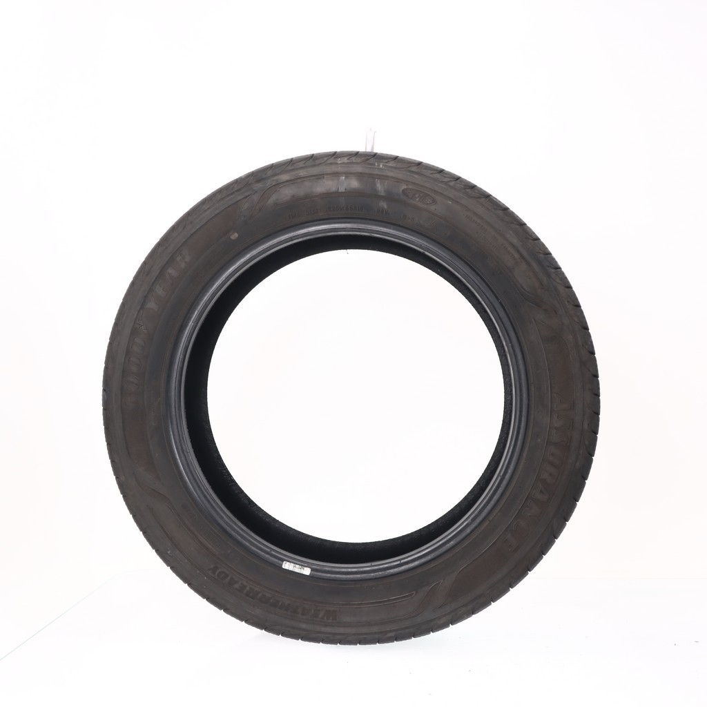 Set of (4) Used 225/55R18 Goodyear Assurance WeatherReady 98V – 7-8.5/32 (1A65U)