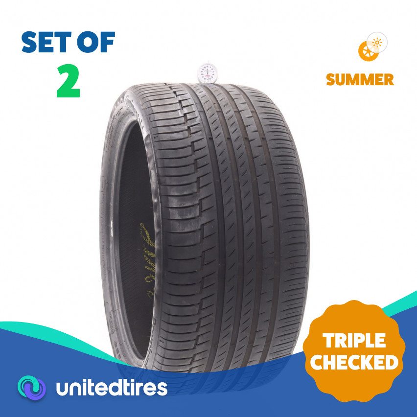 Set of (2) Used 315/30R22 Continental PremiumContact 6 107Y – 6.5/32