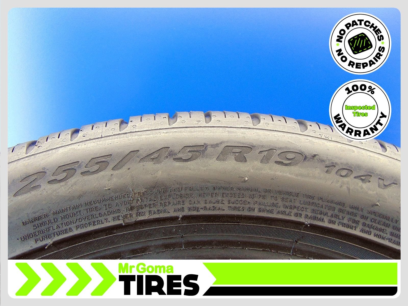 1 255/45R19 USED TIRE PIRELLI P ZERO TM ALL SEASON AO XL 7.3/32 TREAD NO PATCH