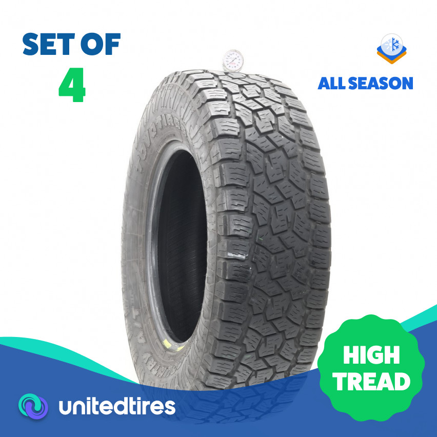Set of (4) Used 265/70R17 Toyo Open Country A/T III 115T – 8.5-9.5/32
