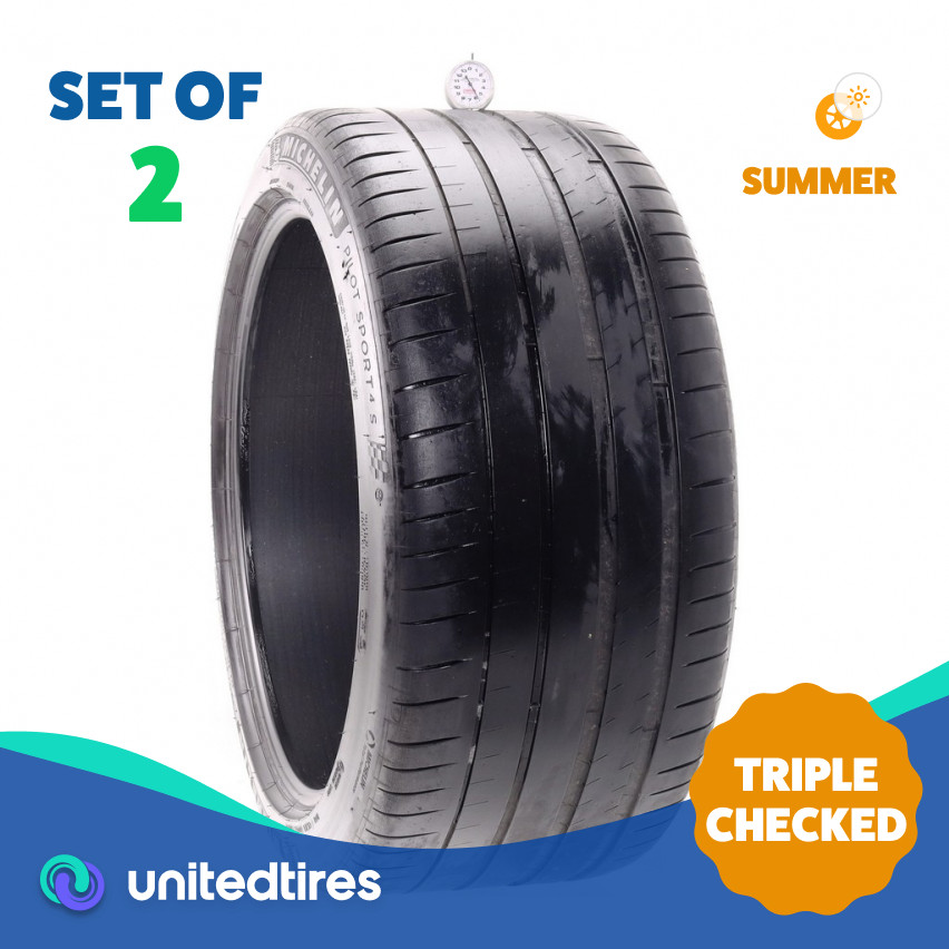 Set of (2) Used 325/35ZR22 Michelin Pilot Sport 4 S MO1 114Y – 5.5/32