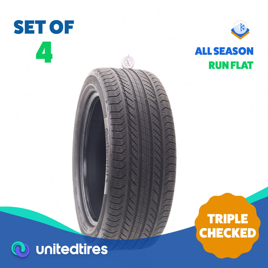 Set of (4) Used 235/50R19 Continental ProContact GX SSR MOE 99H – 6-7/32