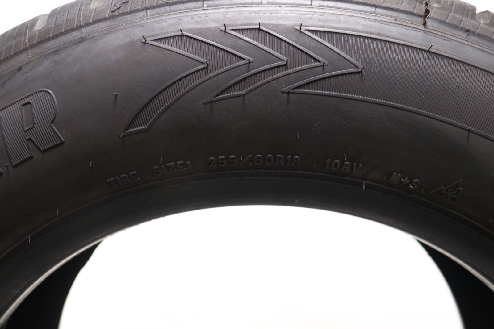 Set of 2 Used 255/60R18 Goodyear Eagle Enforcer All Weather – 108V – 9-10/32
