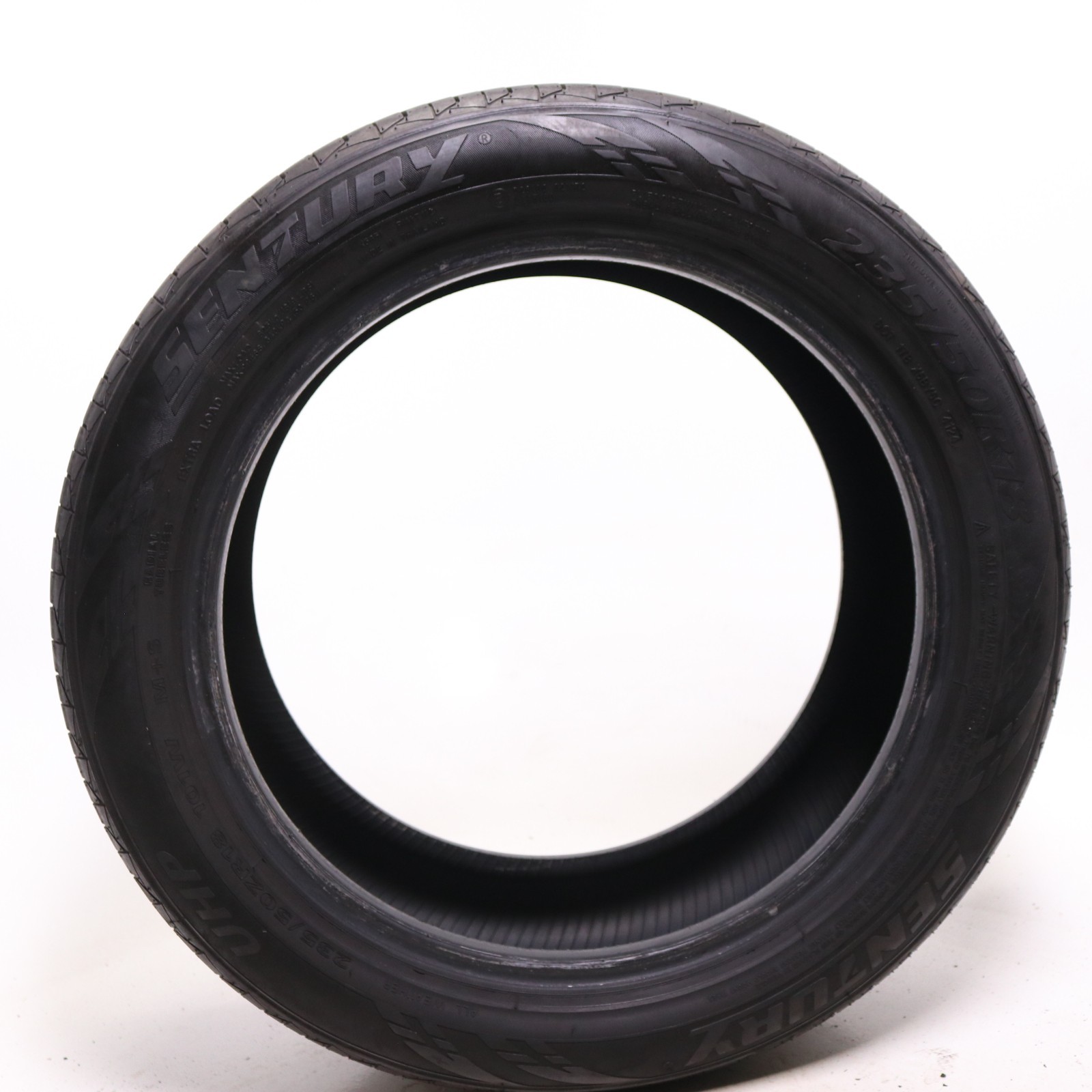 Set of 2 Used 235/50ZR18 Sentury UHP – 101W – 8-9/32 No Repairs