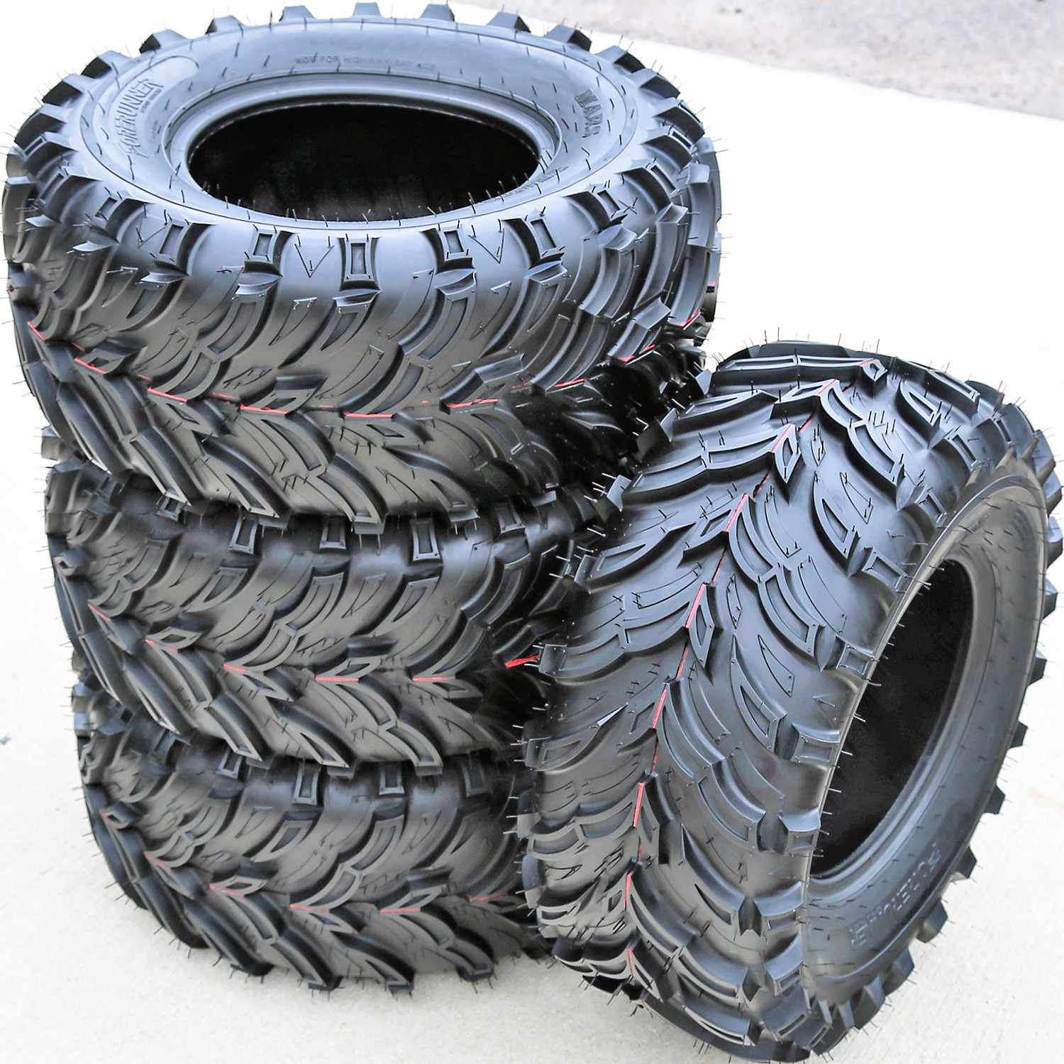 2 Forerunner Mars B 25×10.00-12 25×10-12 50F 6 Ply MT M/T Mud ATV UTV Tires