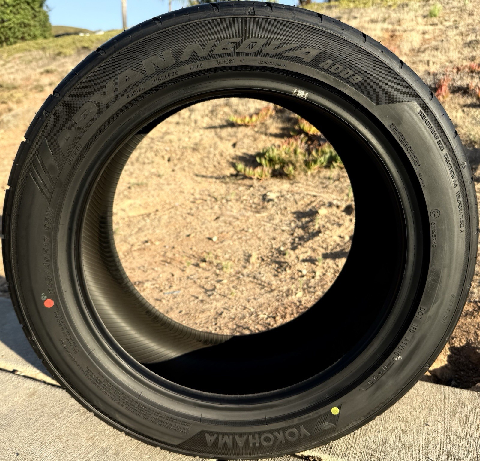 FOUR BRAND NEW 245/45R17 95W Yokohama ADVAN NEOVA AD09 Tires 2454517