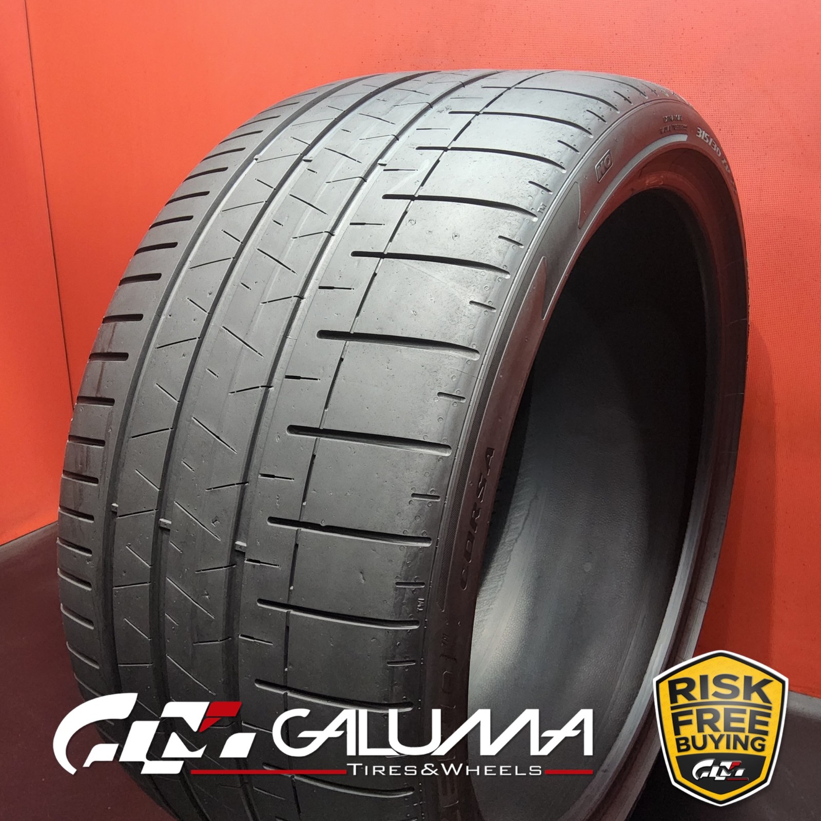 1 (One) Tire LikeNEW Pirelli P Zero CORSA PZC4 315/30ZR22 107Y No Repairs #88825