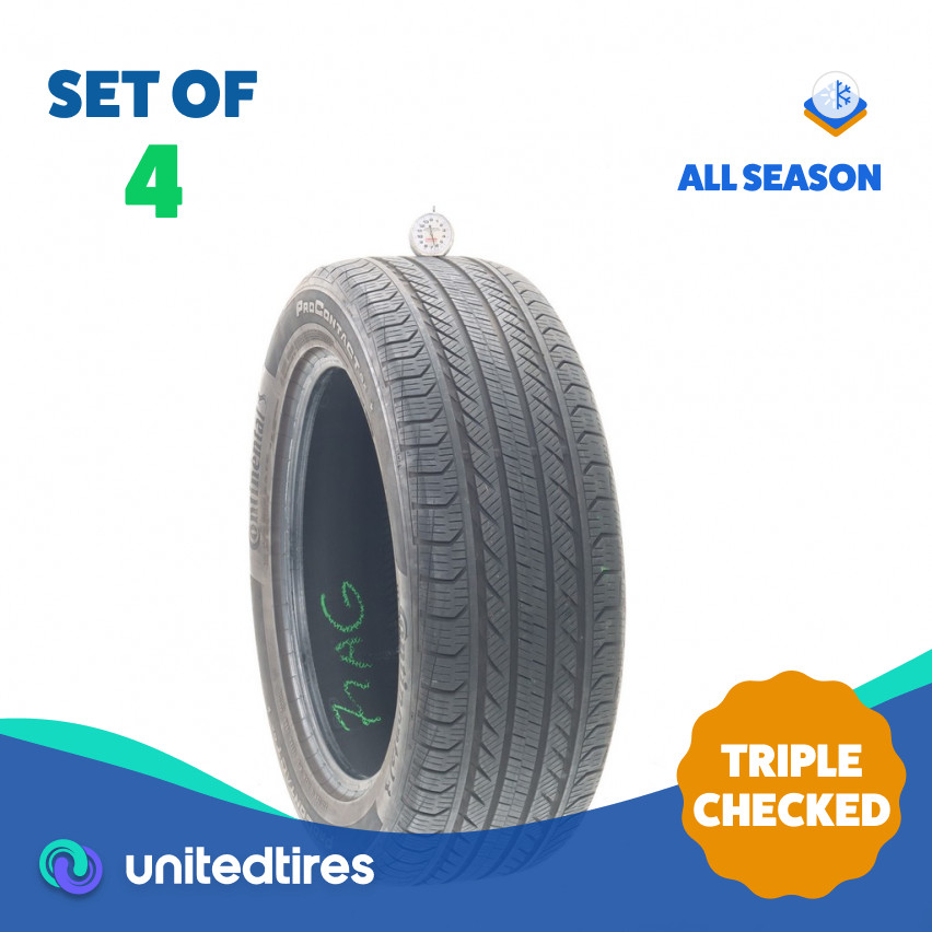 Set of (4) Used 225/55R18 Continental ProContact GX 102H – 6-7.5/32