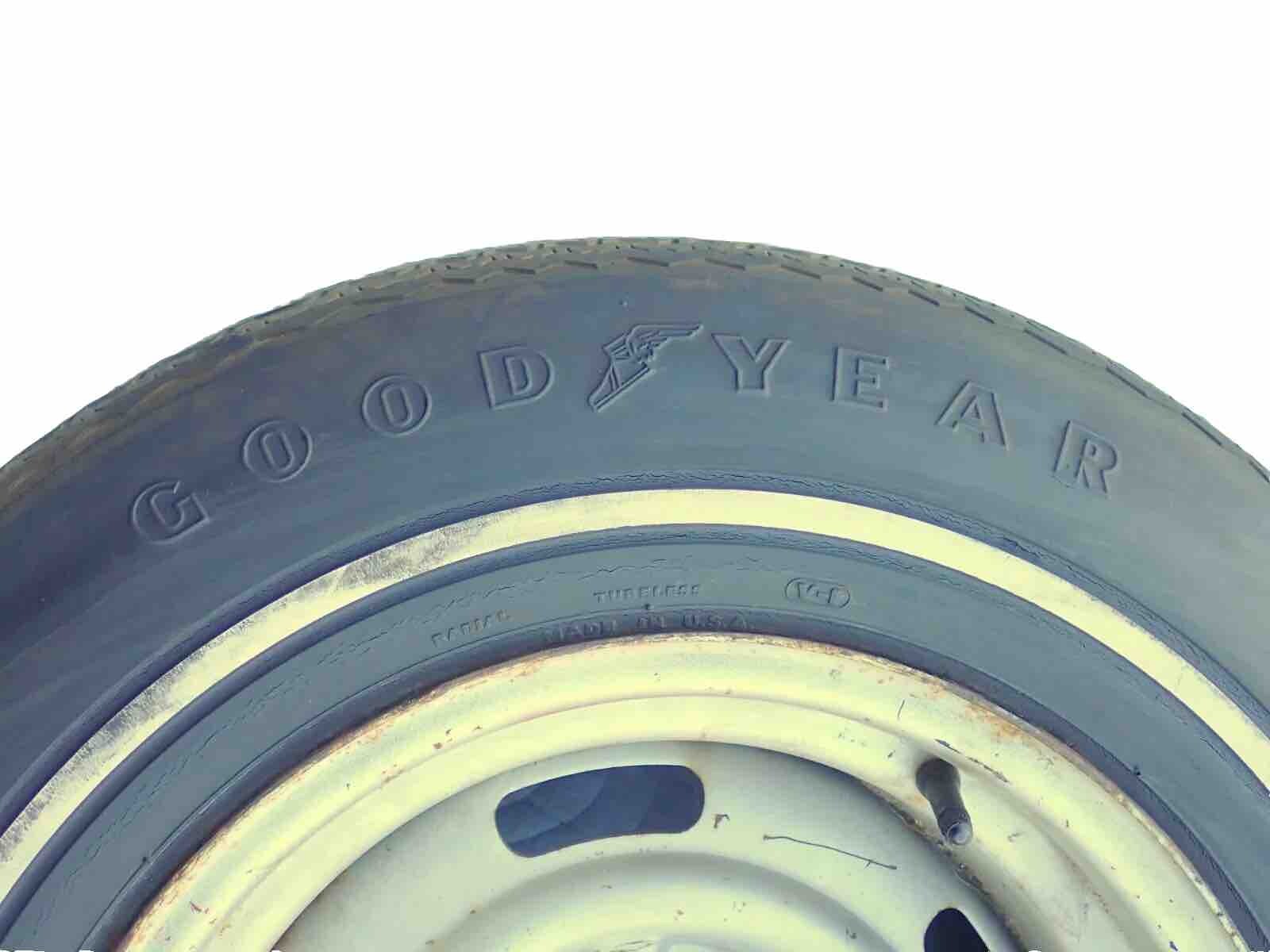 GM 15×8 AZ Rally Wheel Goodyear GR70-15 Custom Steelgard Whitewall Tire Corvette