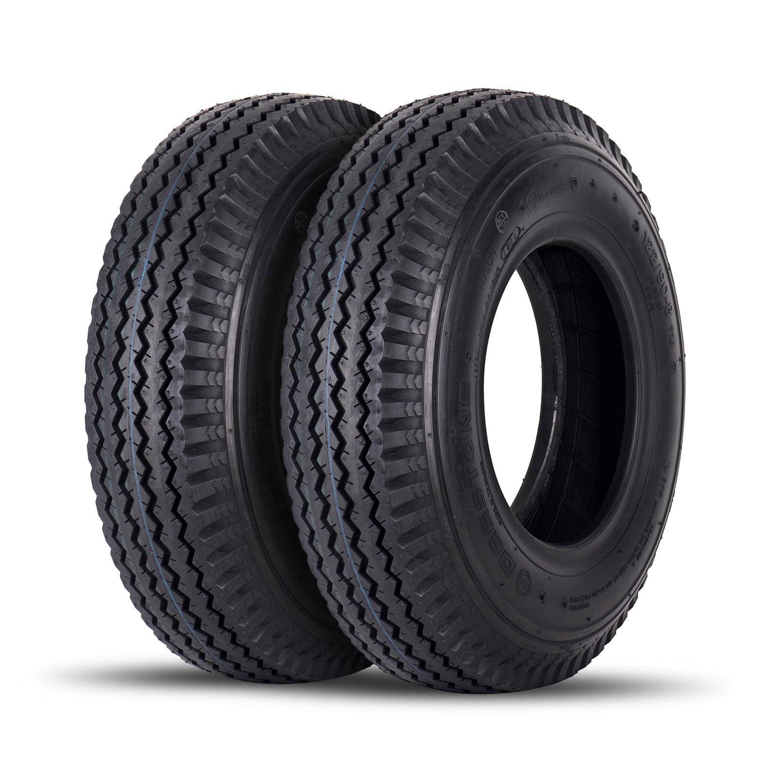 Deestone 4.80/4.00-8 D95 Specialty Trailer Tire – 4.80×4.00-8 – 6 Ply (Set of 2)