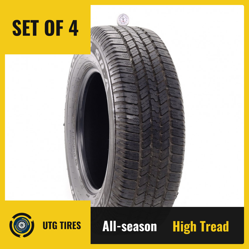 Set of (4) Used LT 265/70R18 Goodyear Wrangler SR-A 124/121S – 13.5-15/32