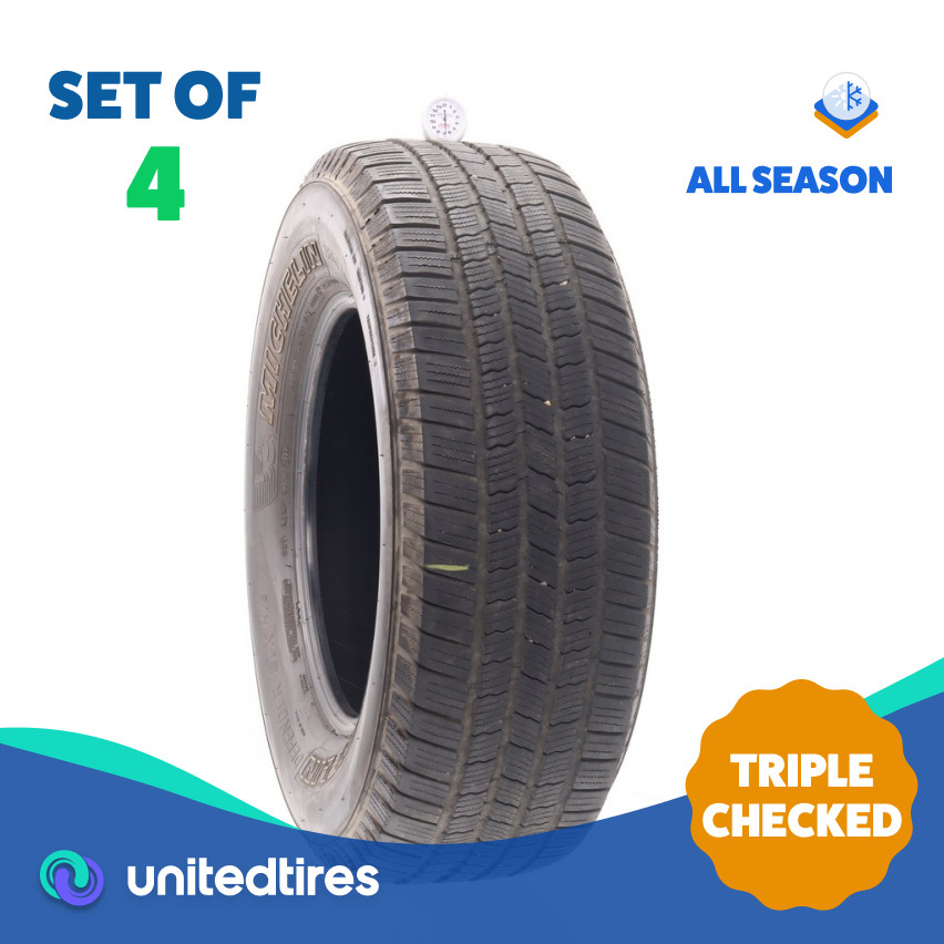 Set of (4) Used 265/70R17 Michelin Defender LTX M/S 115T – 6.5-8/32
