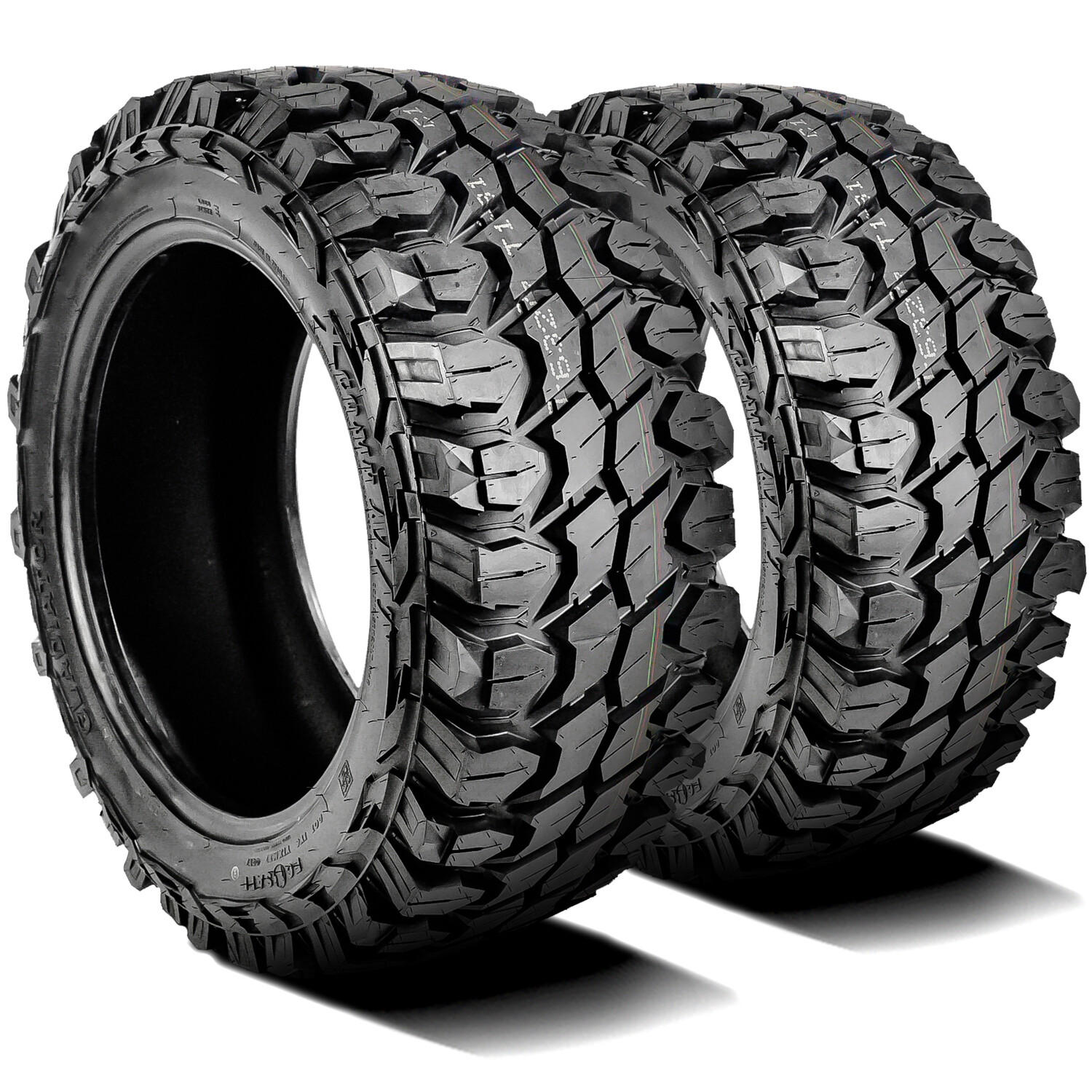 2 Tires Gladiator X-Comp M/T LT 37X13.50R20 Load F 12 Ply MT Mud