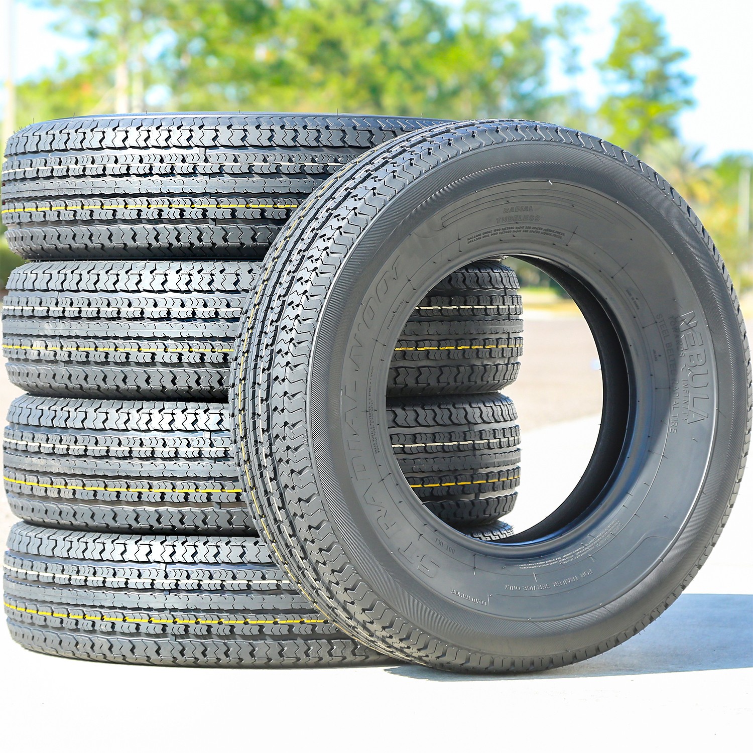 4 Tires Nebula ST Radial N’ 001 Semi-Steel ST 205/75R15 Load D 8 Ply (Thailand)