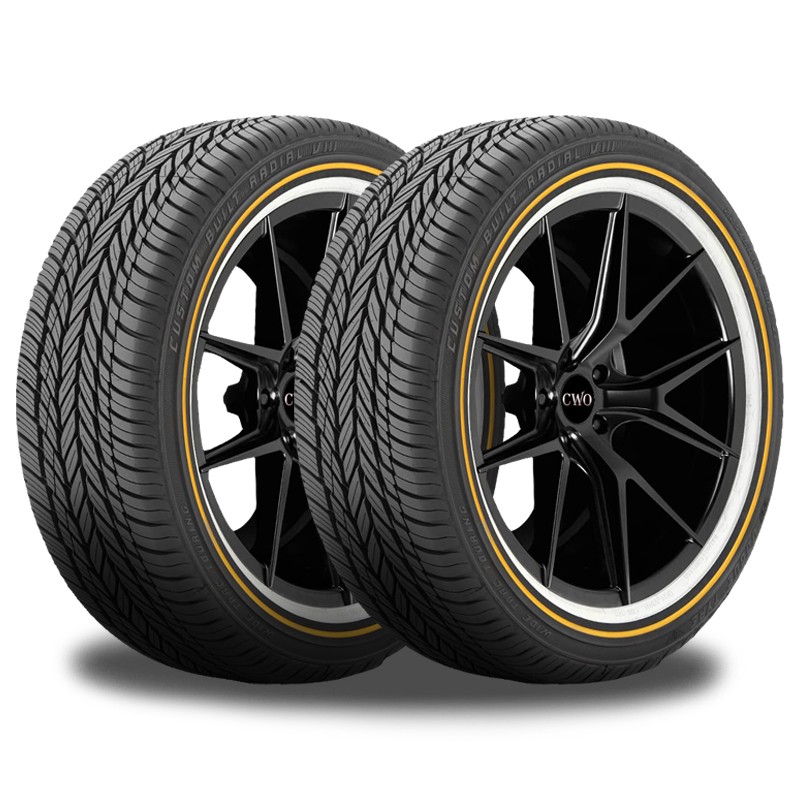4 Vogue Custom Built Radial VIII 235/55R18 104V XL White/Gold Sidewall Tires