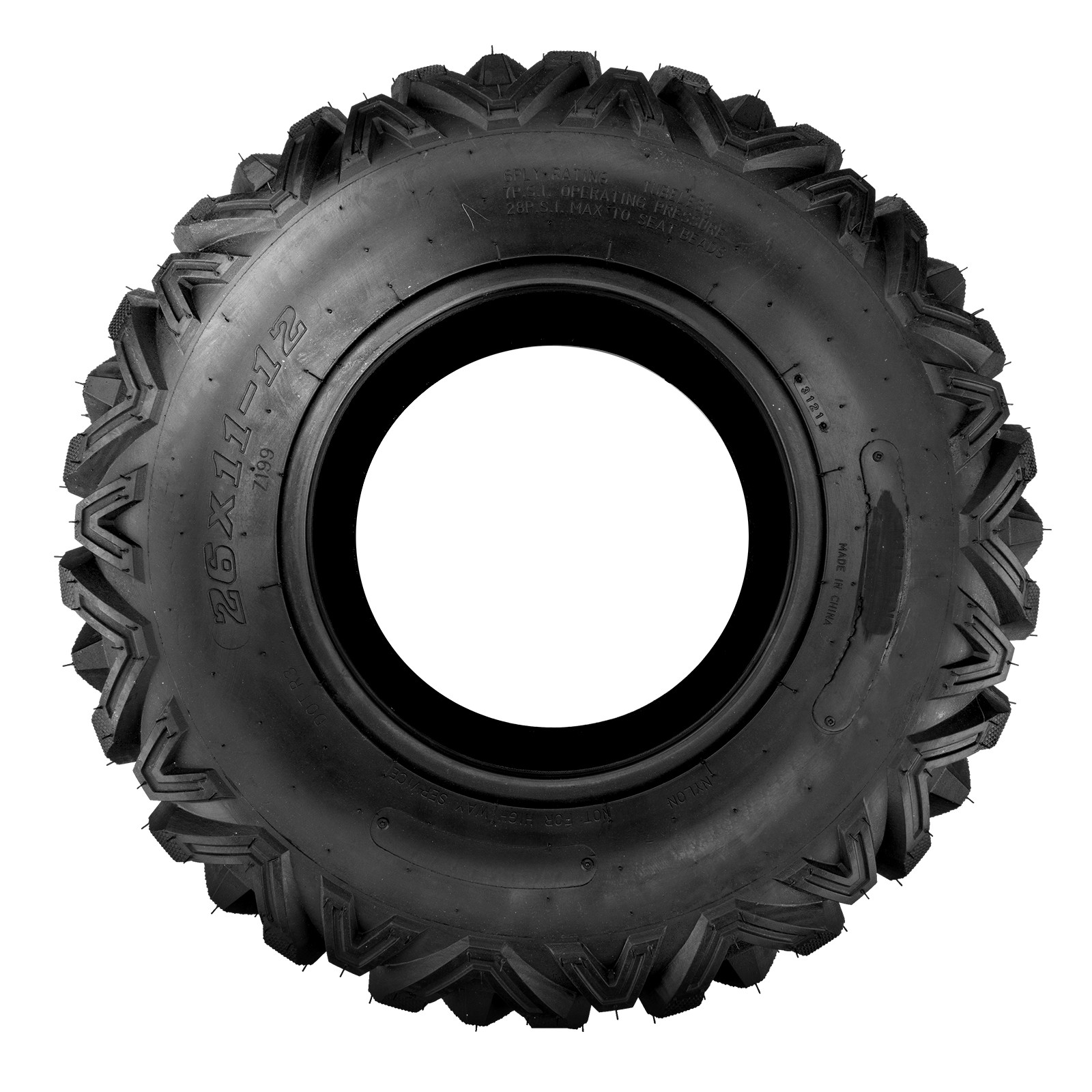 1Pc 26×11-12 ATV Tire 6ply All Terrain New