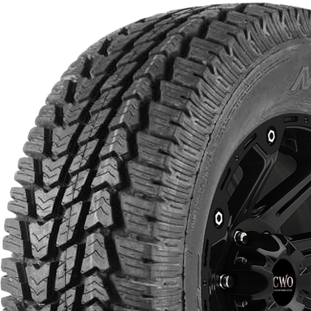 (QTY 4) LT245/75R17 National Commando A/T4S 121/118S LRE Black Wall Tires