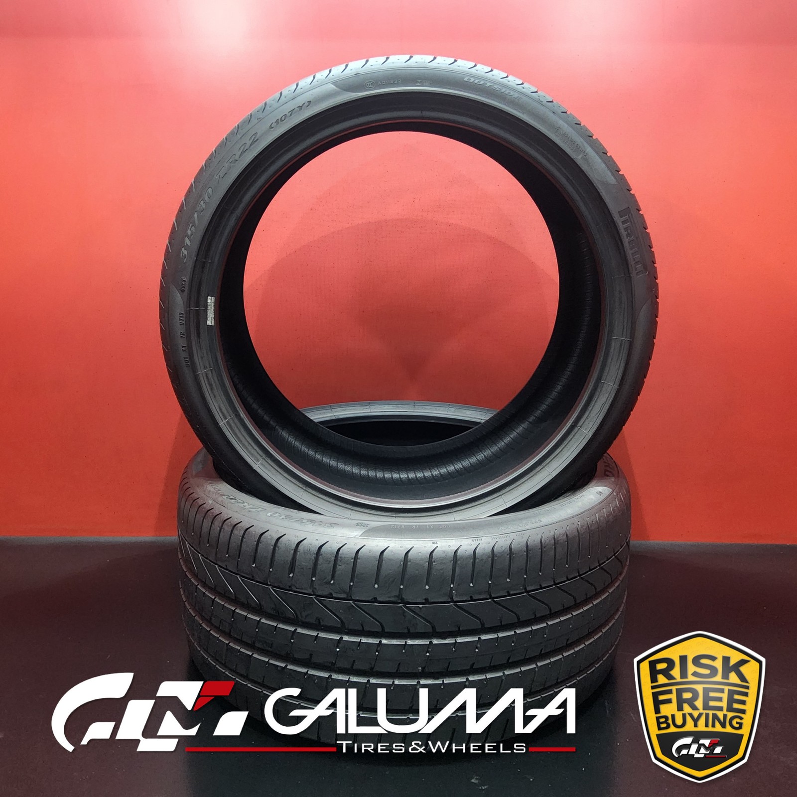 Set of 2 Tires Pirelli P Zero XL 315/30ZR22 315/30/22 3153022 No Repairs #90203