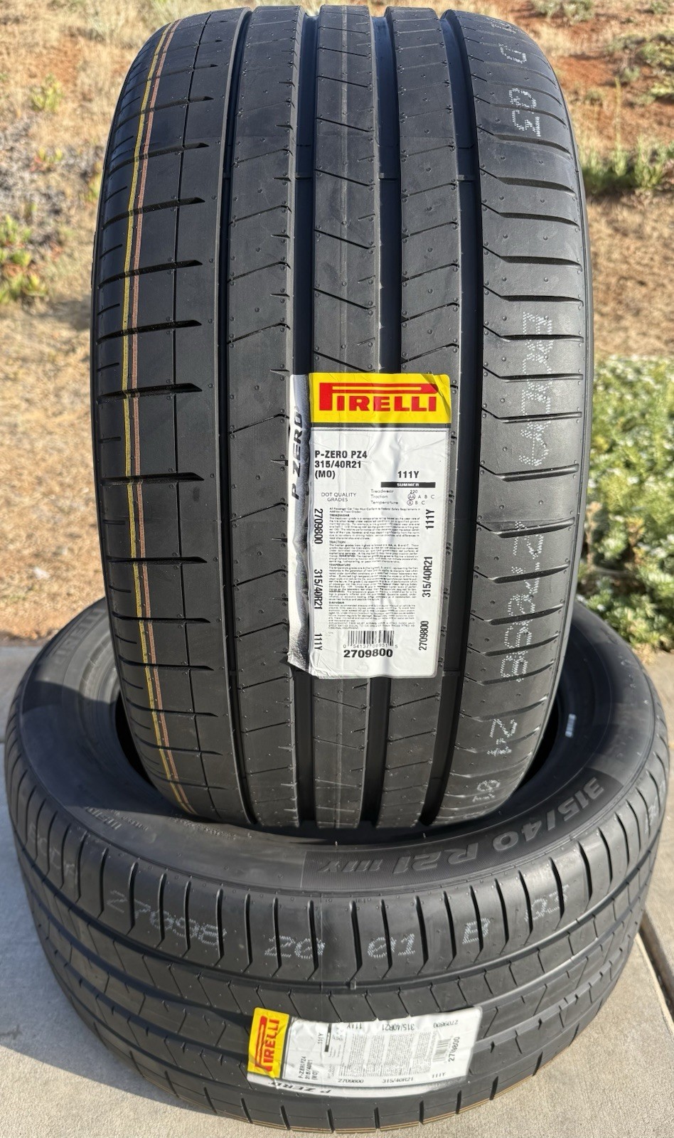 Set of TWO BRAND NEW 315/40R21 111Y Pirelli P Zero PZ4 Sport MO Mercedes Tires