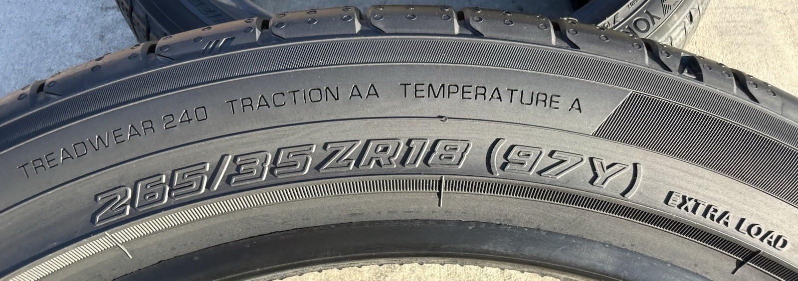 Set of FOUR BRAND NEW 265/35ZR18 (97Y) Yokohama ADVAN Sport V107 Tires 2653518