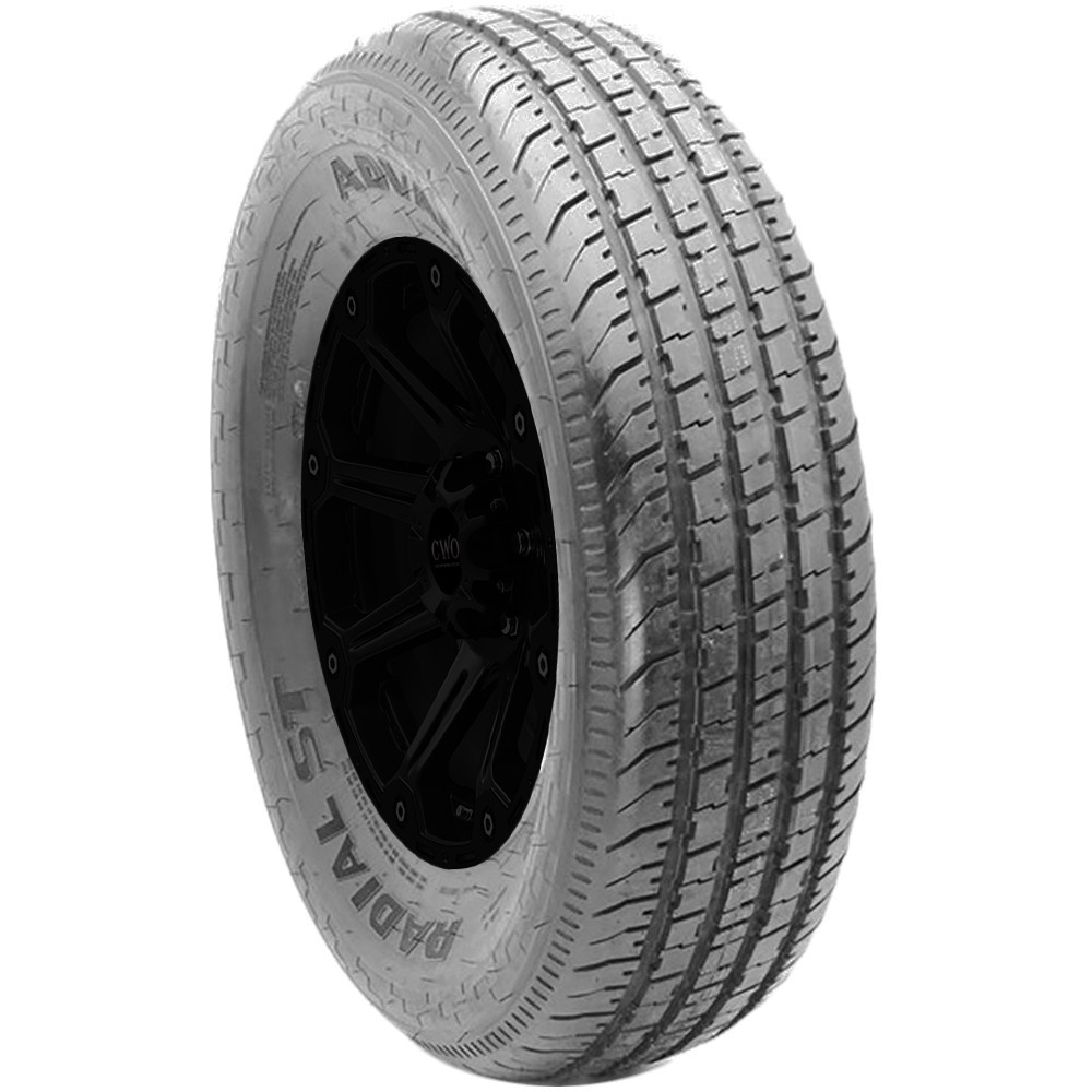 (QTY 4) ST235/80R16 Advanta ST Radial 127/122N LRF Black Wall Tires