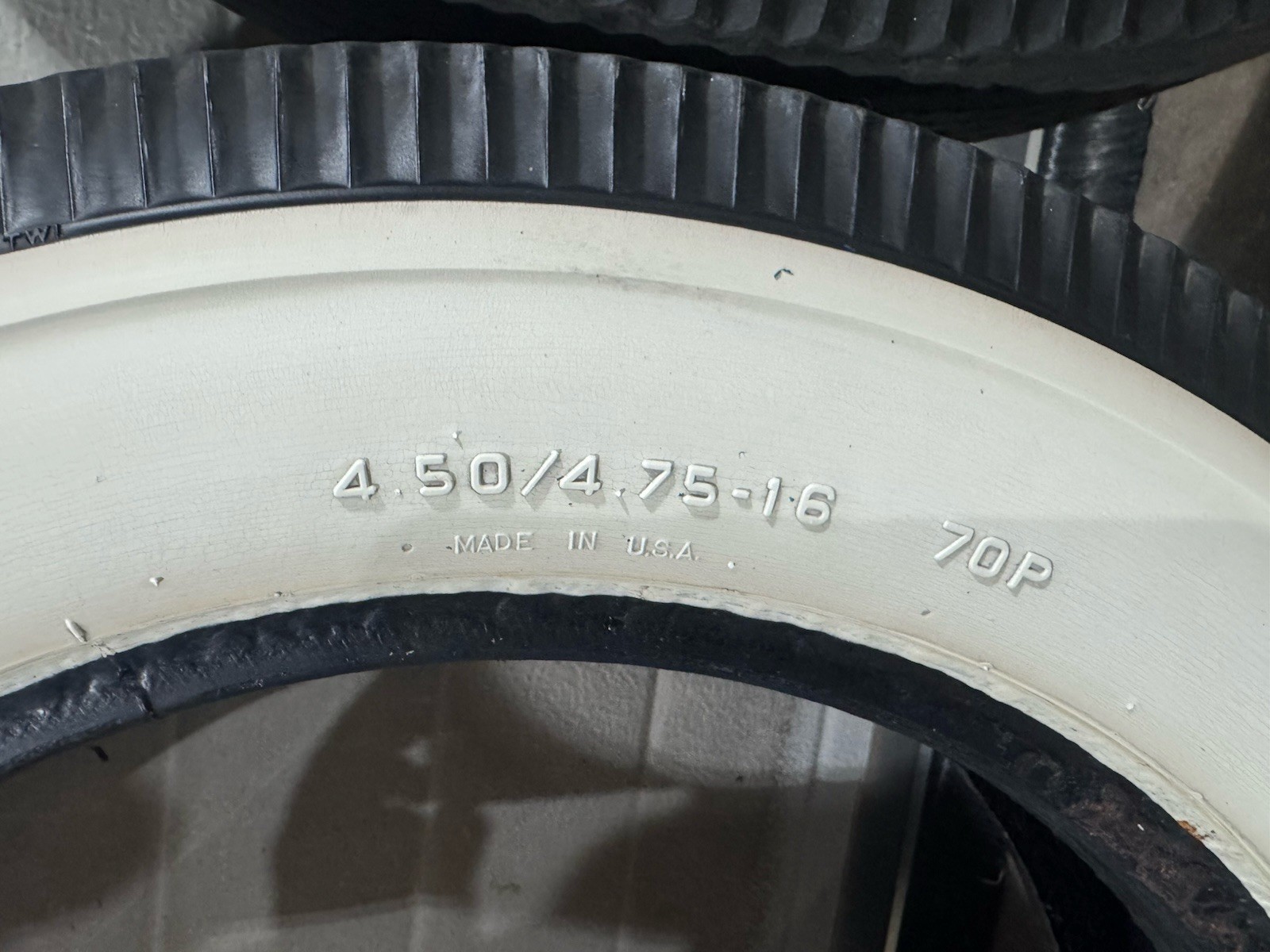 Set Of Firestone Bias Ply Wide White Hot Rod Tires 16” Used