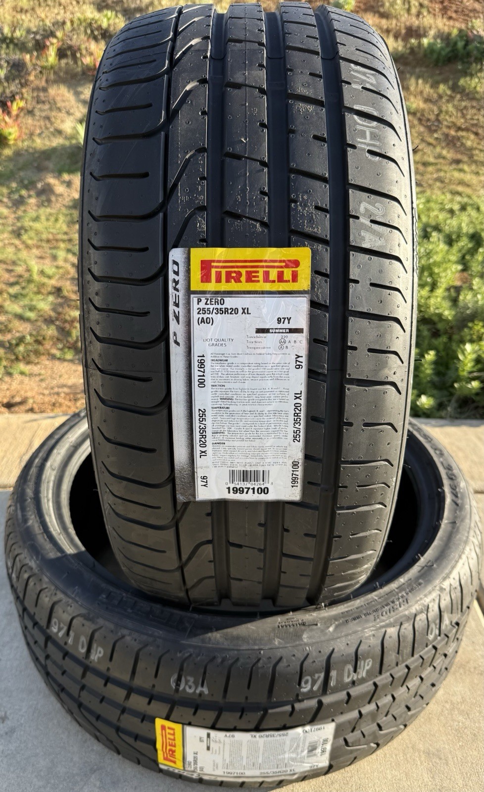 Set of TWO BRAND NEW 255/35R20 97Y Pirelli P Zero Tires Like Michelin Sport 4S!