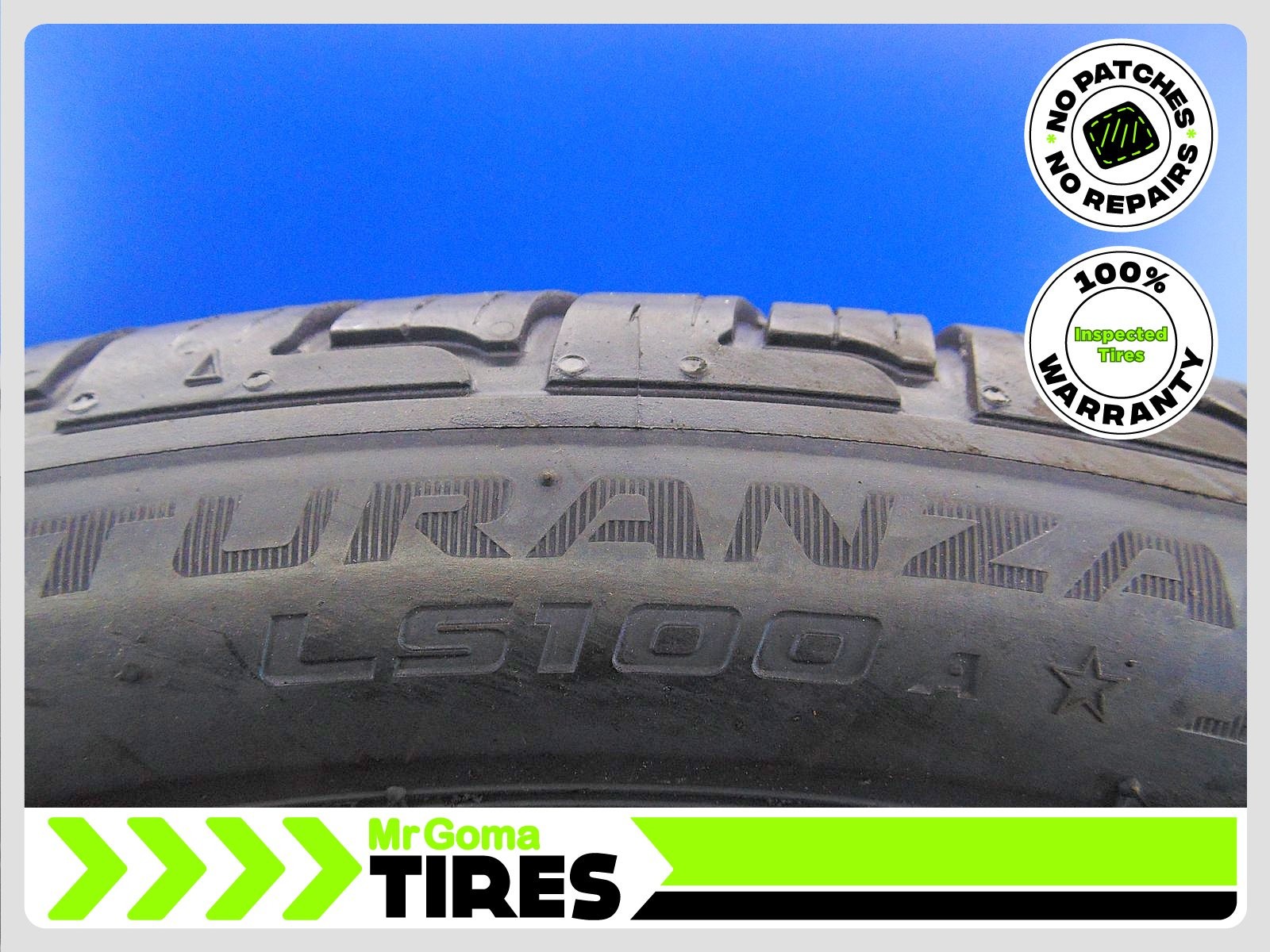 2 225/40R19 USED TIRE BRIDGESTONE TURANZA LS100 RSC RFT XL 7.3/32 TREAD 93H