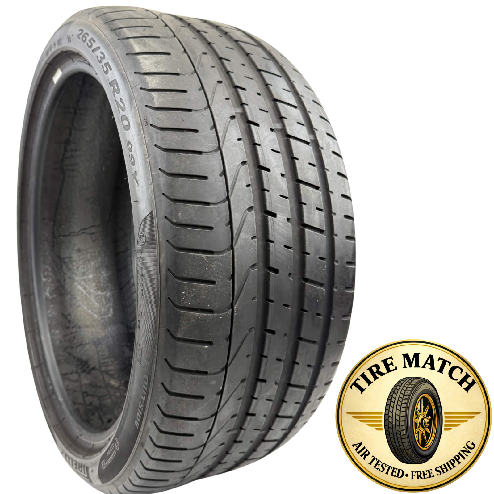 Used 265/35R20 Pirelli P Zero AO 99Y 6.5/32 (DOT 16)