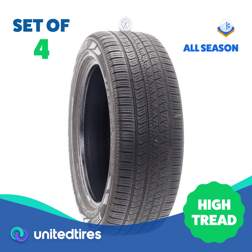 Set of (4) Used 225/55R19 Pirelli Scorpion AS Plus 3 99V – 8-9.5/32