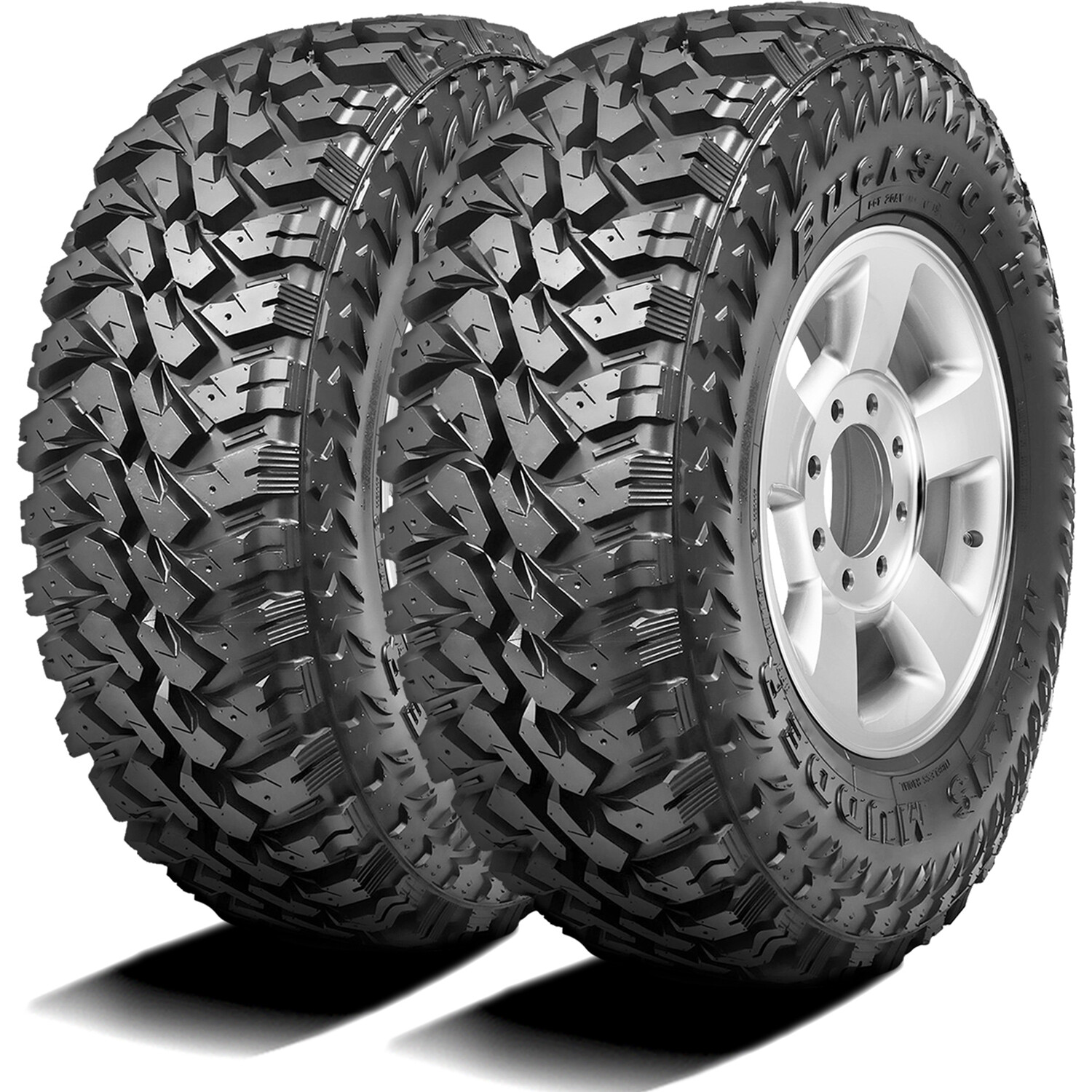 2 Tires LT 275/65R18 Maxxis Buckshot Mudder II MT-764 M/T Mud Load E 10 Ply