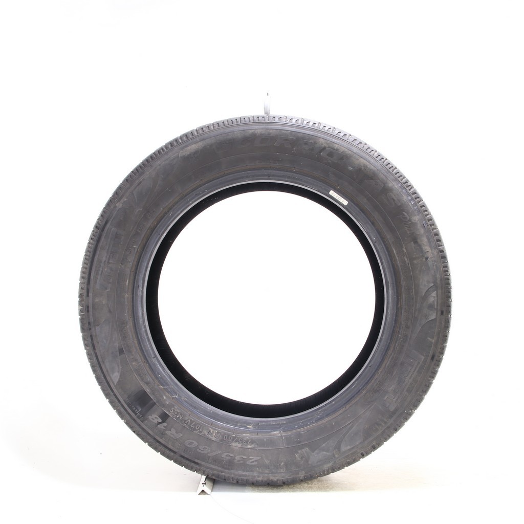 Set of (4) Used 235/60R18 Pirelli Scorpion AS Plus 3 107V – 5-7/32 (1ADMZ)