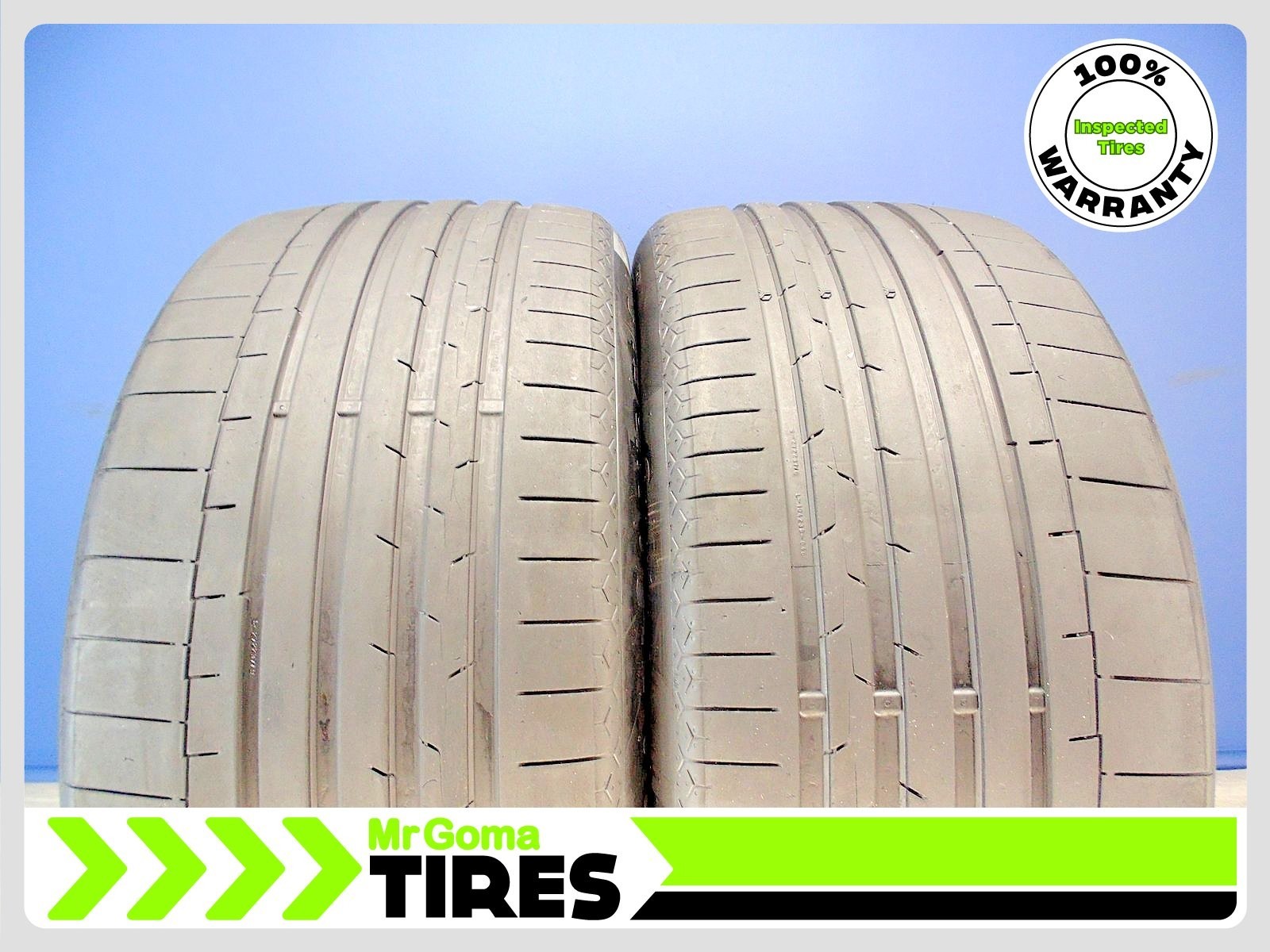 2 CONTINENTAL SPORTCONTACT 6 MO1 XL 285/40ZR22 USED TIRES 7.0/32 TREAD 2854022