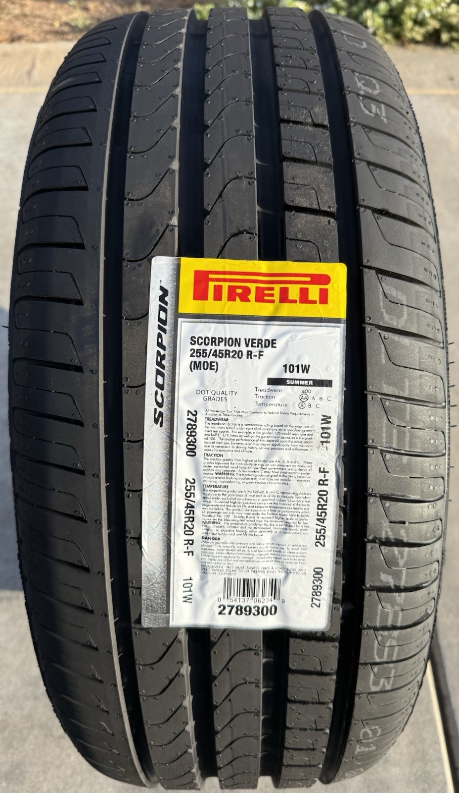 TWO BRAND NEW 255/45R20 101V Pirelli Scorpion Verde MOE Run Flat Mercedes GLC
