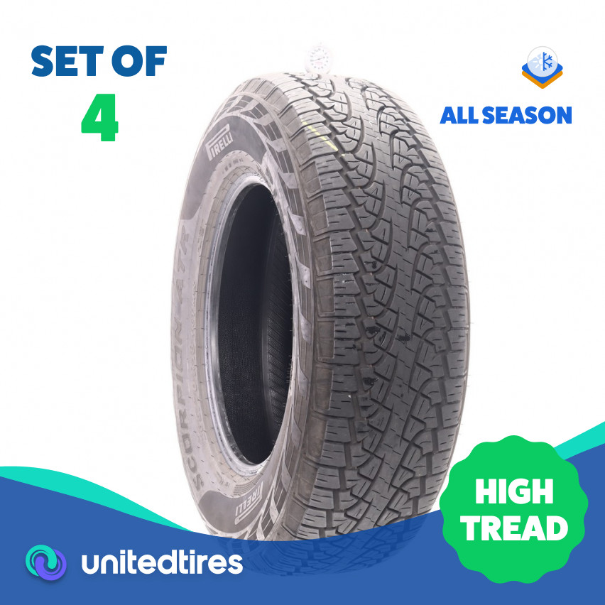 Set of (4) Used 265/70R18 Pirelli Scorpion ATR 116T – 9.5-11/32