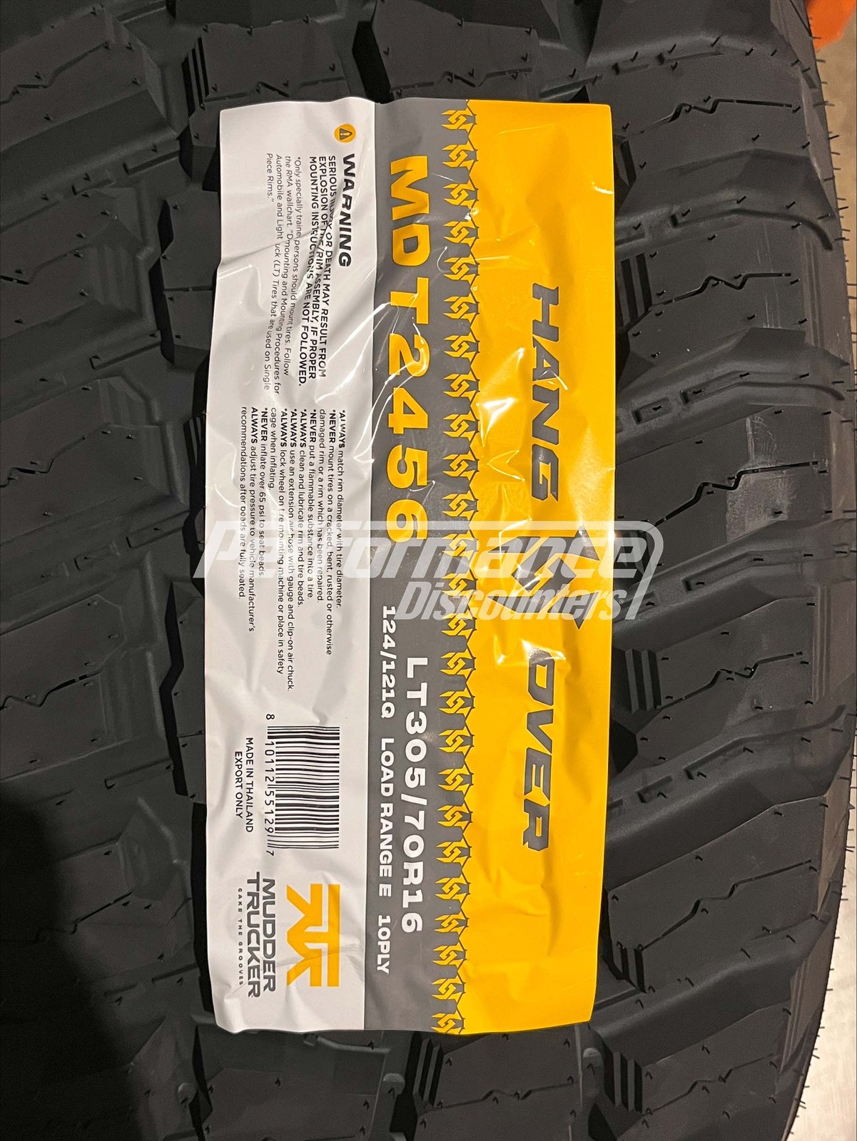 6 New Mudder Trucker Hang Over M/T Mud Tire 305/70R16 124Q LRE BSW 305 70 16