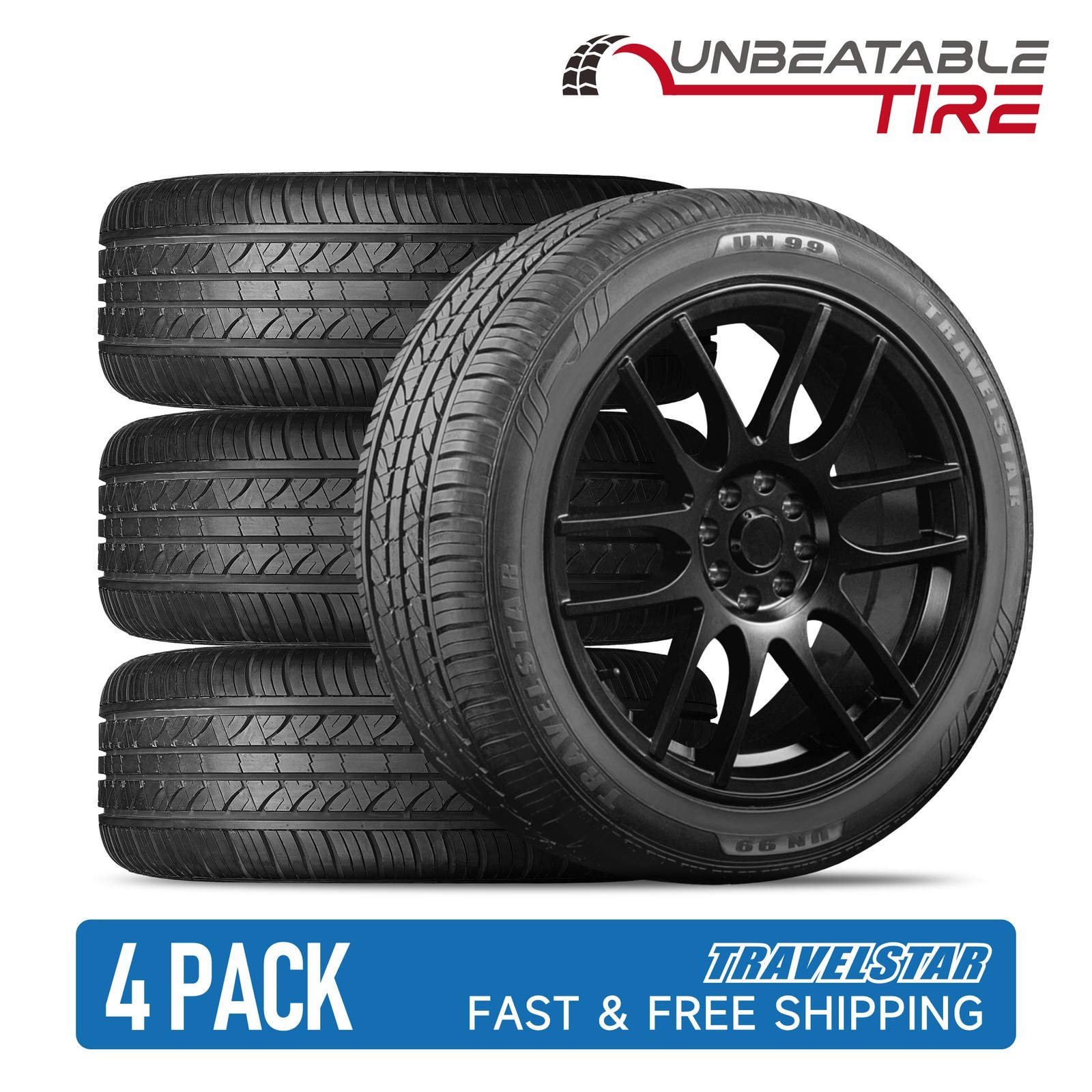 Set of 4 Travelstar UN99 195/60R15 88H All Season Passenger Car Tires 195 60 15