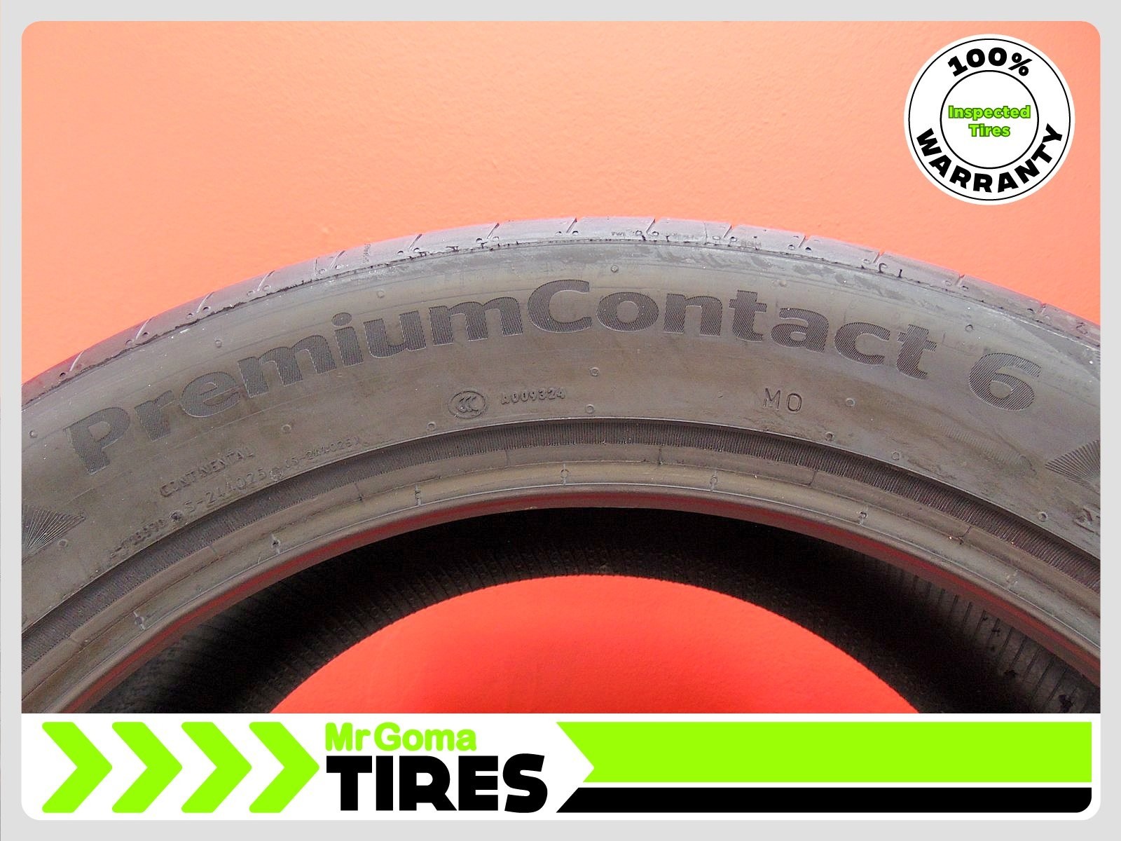 2 CONTINENTAL PREMIUMCONTACT 6 MO XL 325/40R22 USED TIRE 8.4/32 TREAD 114Y