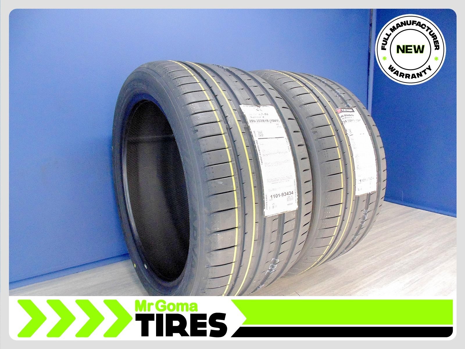 2 BRAND NEW 295/35ZR19 YOKOHAMA ADVAN SPORT V107 MO1 XL 104Y MERCEDES 2953519
