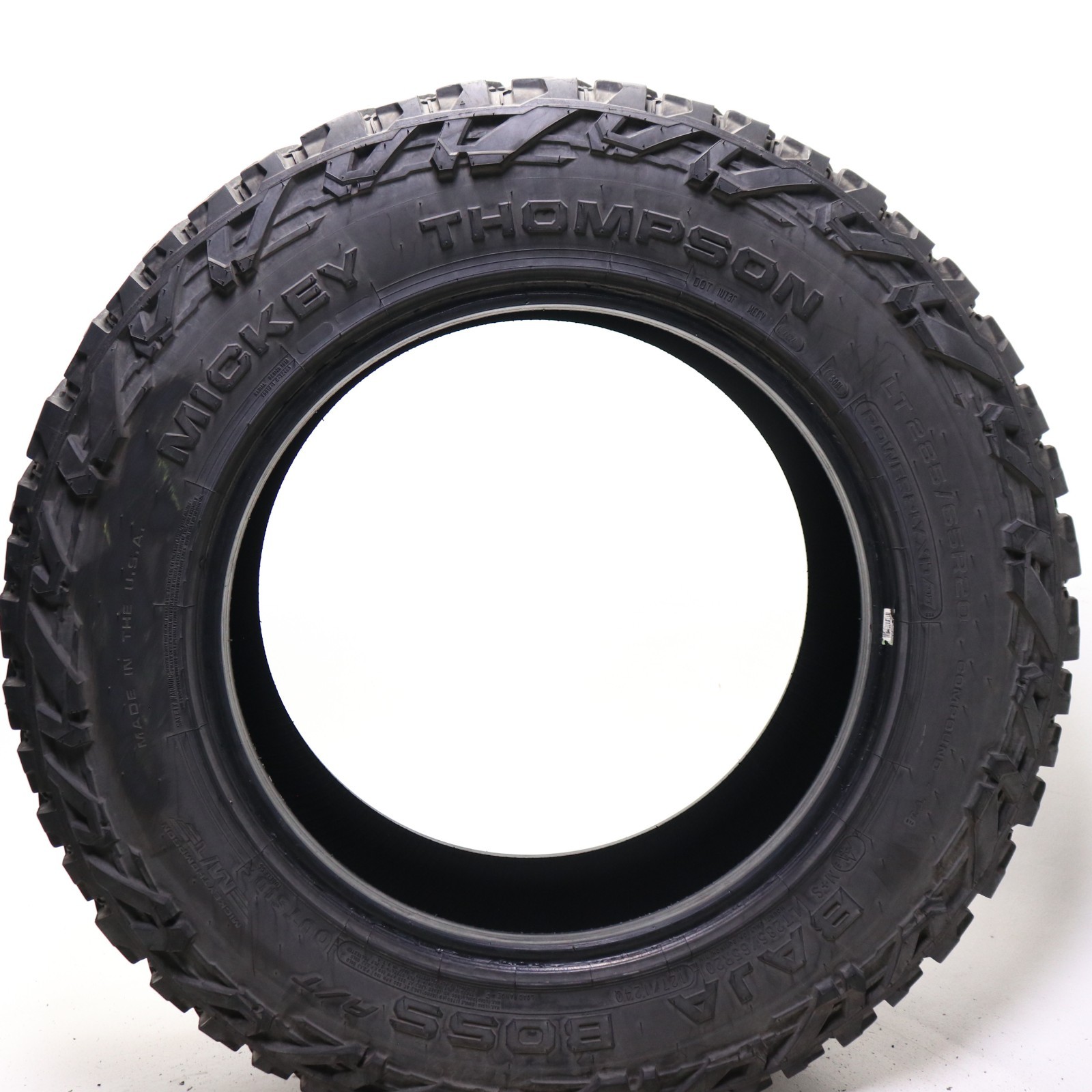 Set of 2 Used LT 285/65R20 Mickey Thompson Baja Boss A/T – 127/124Q – 6-7/32