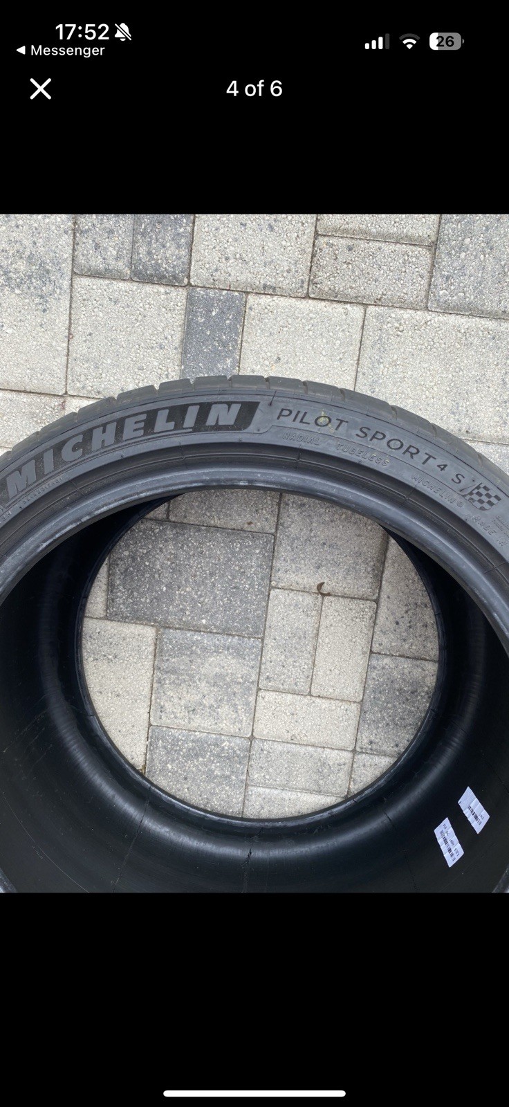 1 Michelin Pilot Sport 4s 295 30 ZR19 NO REPAIRS or DAMAGE (70% tread left)