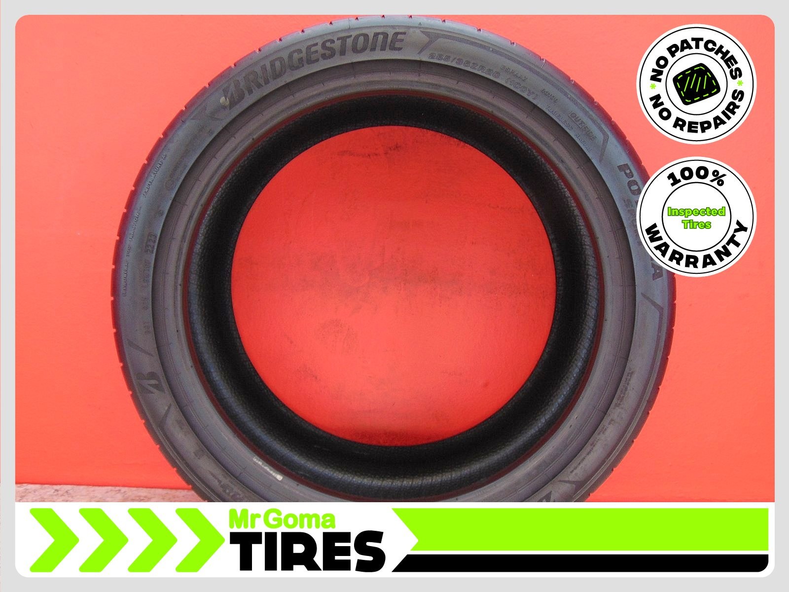 1 BRIDGESTONE POTENZA SPORT 285/35ZR20 USED TIRE 7.3/32 TREAD NO PATCH 2853520