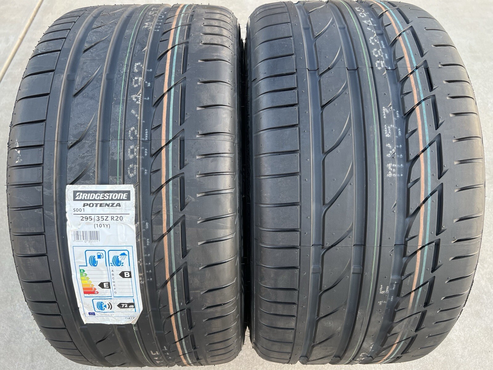 Set of TWO BRAND NEW 295/35ZR20 Bridgestone Potenza S001 Tires 2953520