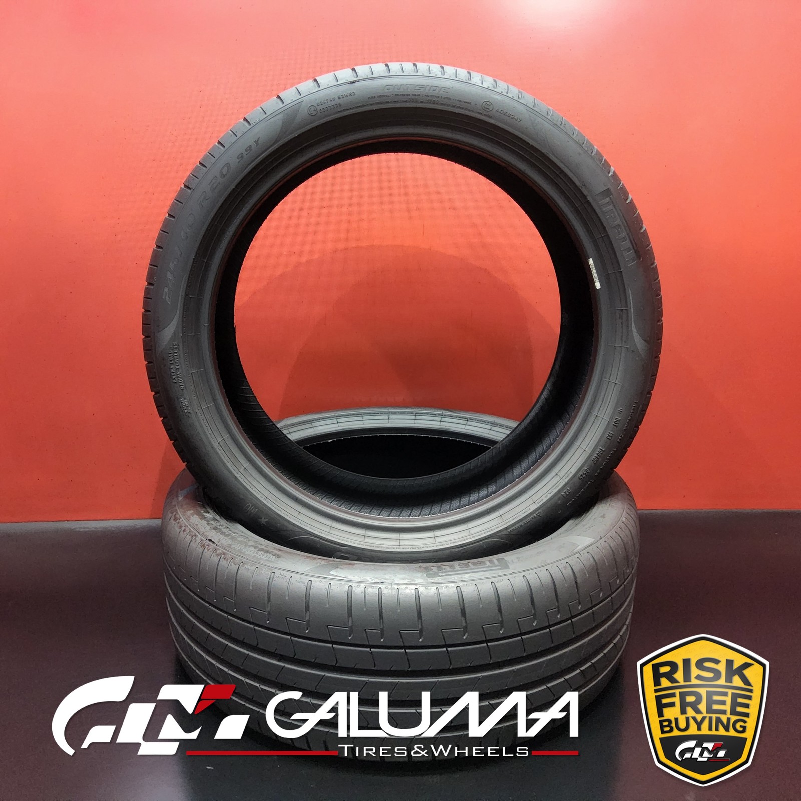 Set of 2 Tires Pirelli P-Zero (PZ4) ★ MO XL 245/40/20 R20 99Y No Repairs #95901