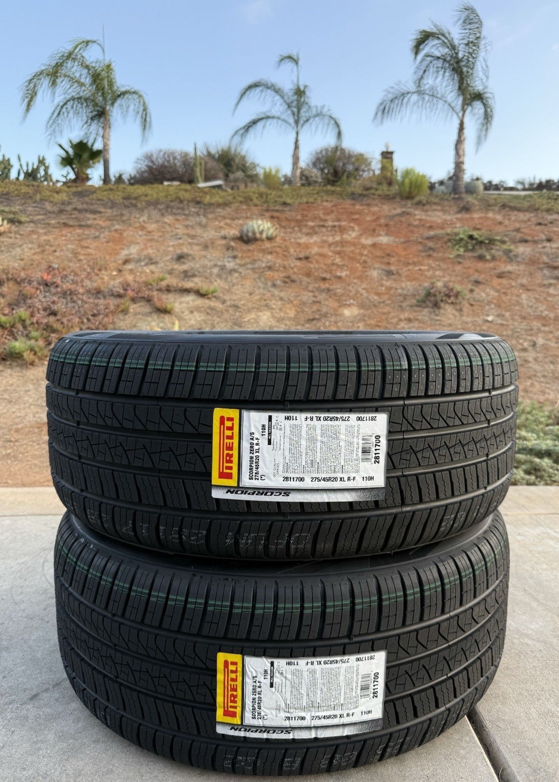 Set of TWO BRAND NEW 275/45R20 110H Pirelli Scorpion Zero A/S Run Flat BMW Tires