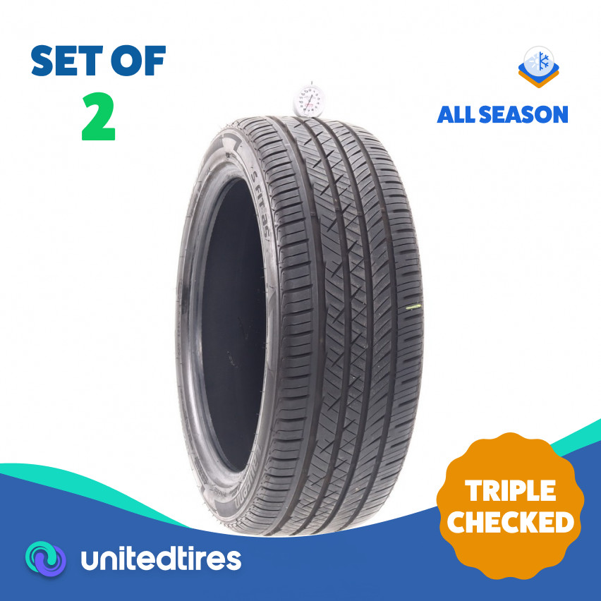 Set of (2) Used 215/45ZR17 Laufenn S Fit AS 91W – 7.5/32