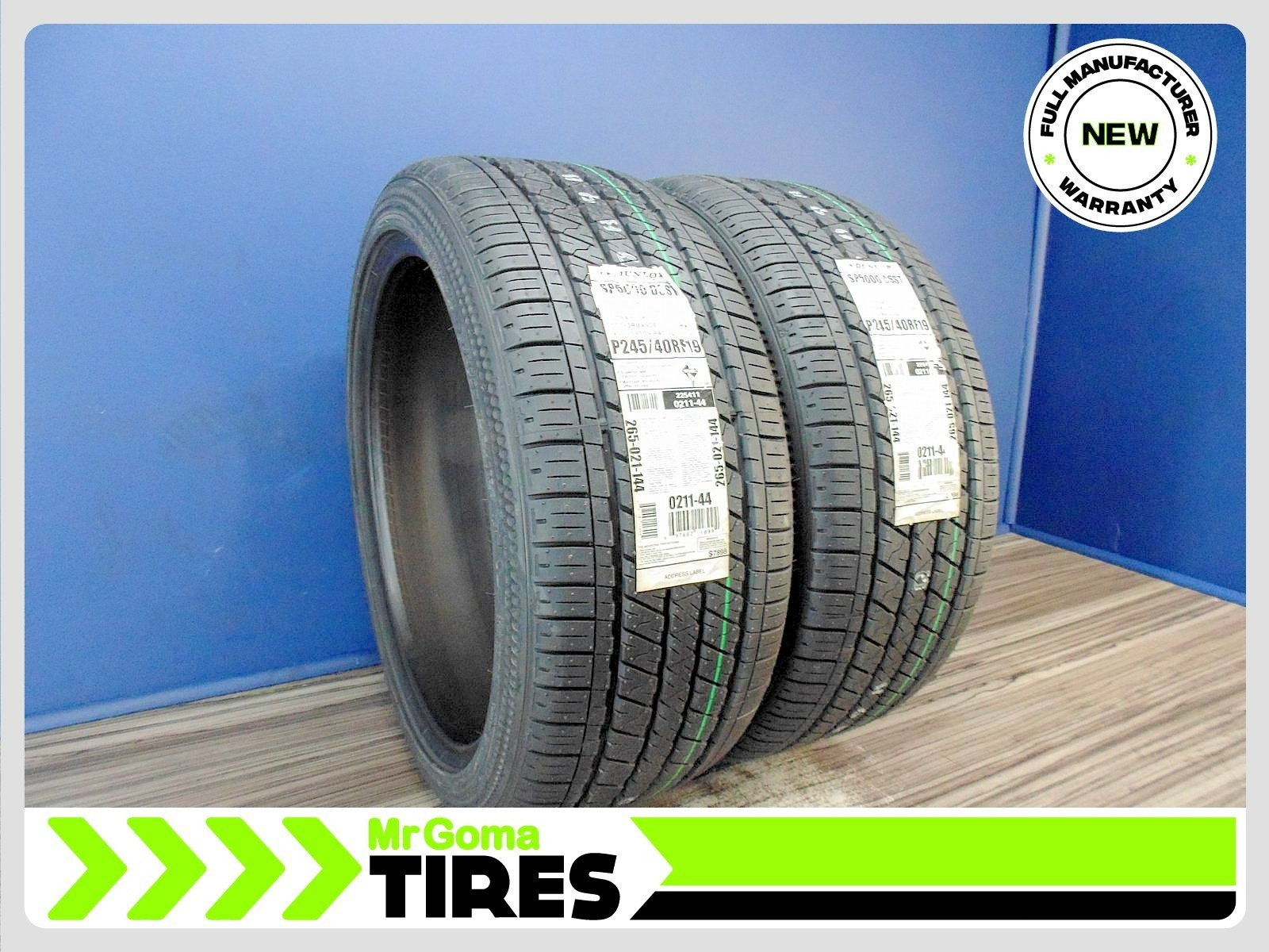 2x New Dunlop SP Sport 5000 DSST CTT RFT 245/40R19 Run Flat Tires