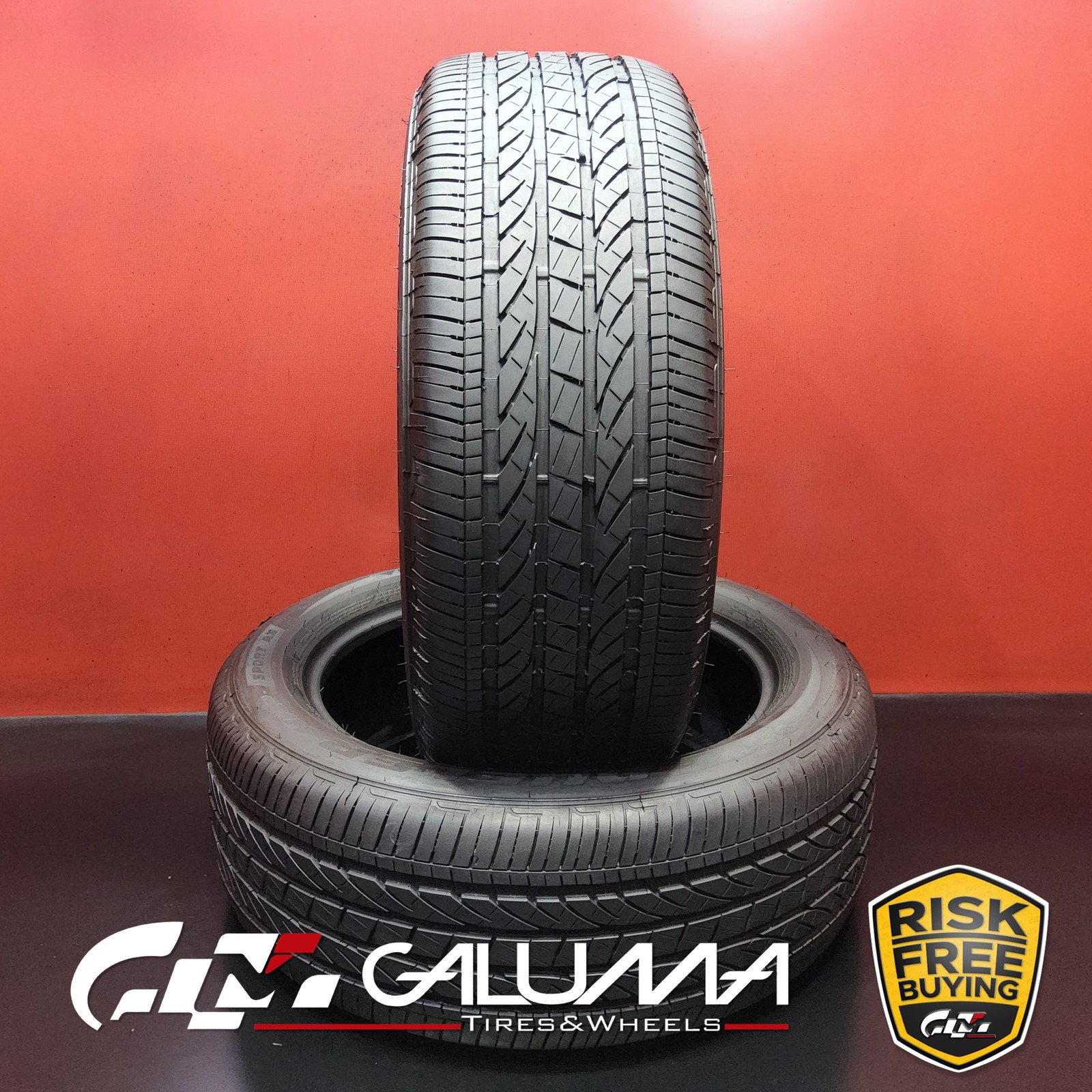 Set of 2 Tires Bridgestone Dueler H/P Sport AS RFT ★ 245/50R19 No Repairs #96199
