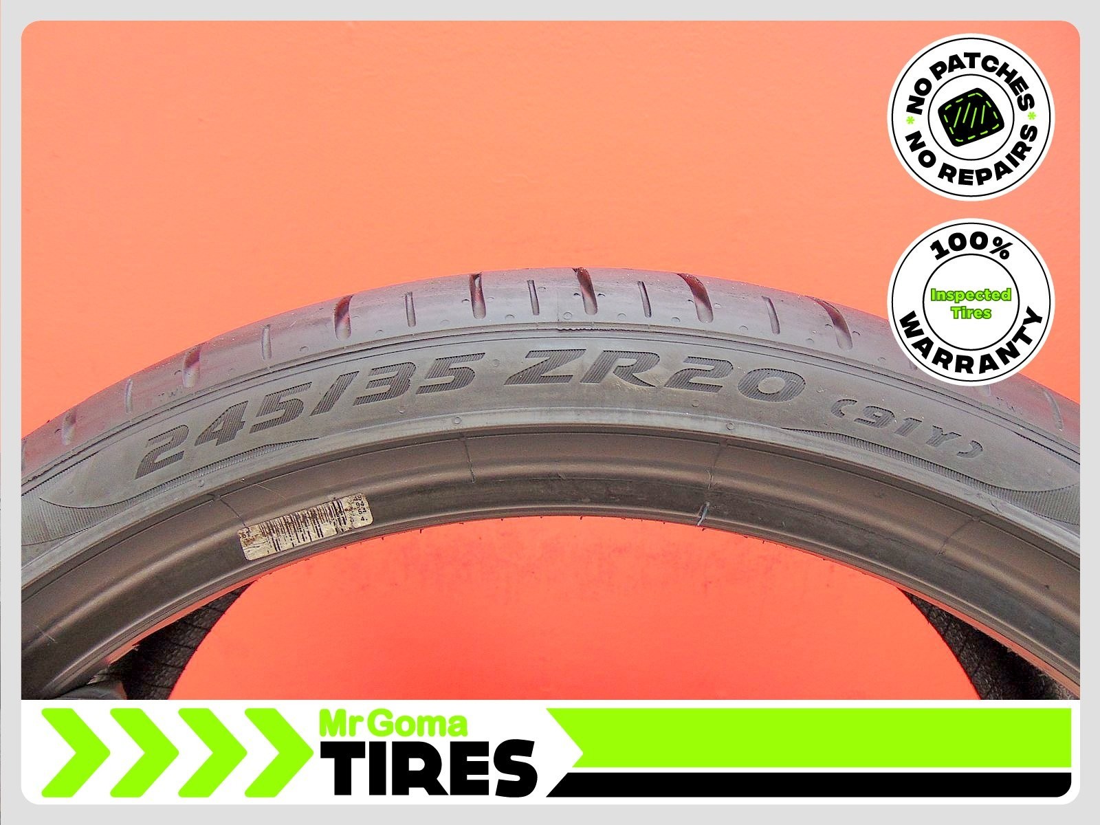 2 PIRELLI P ZERO TM PZ4 NA1 XL 245/35ZR20 USED TIRES 7.3/32 TREAD 91Y 2453520