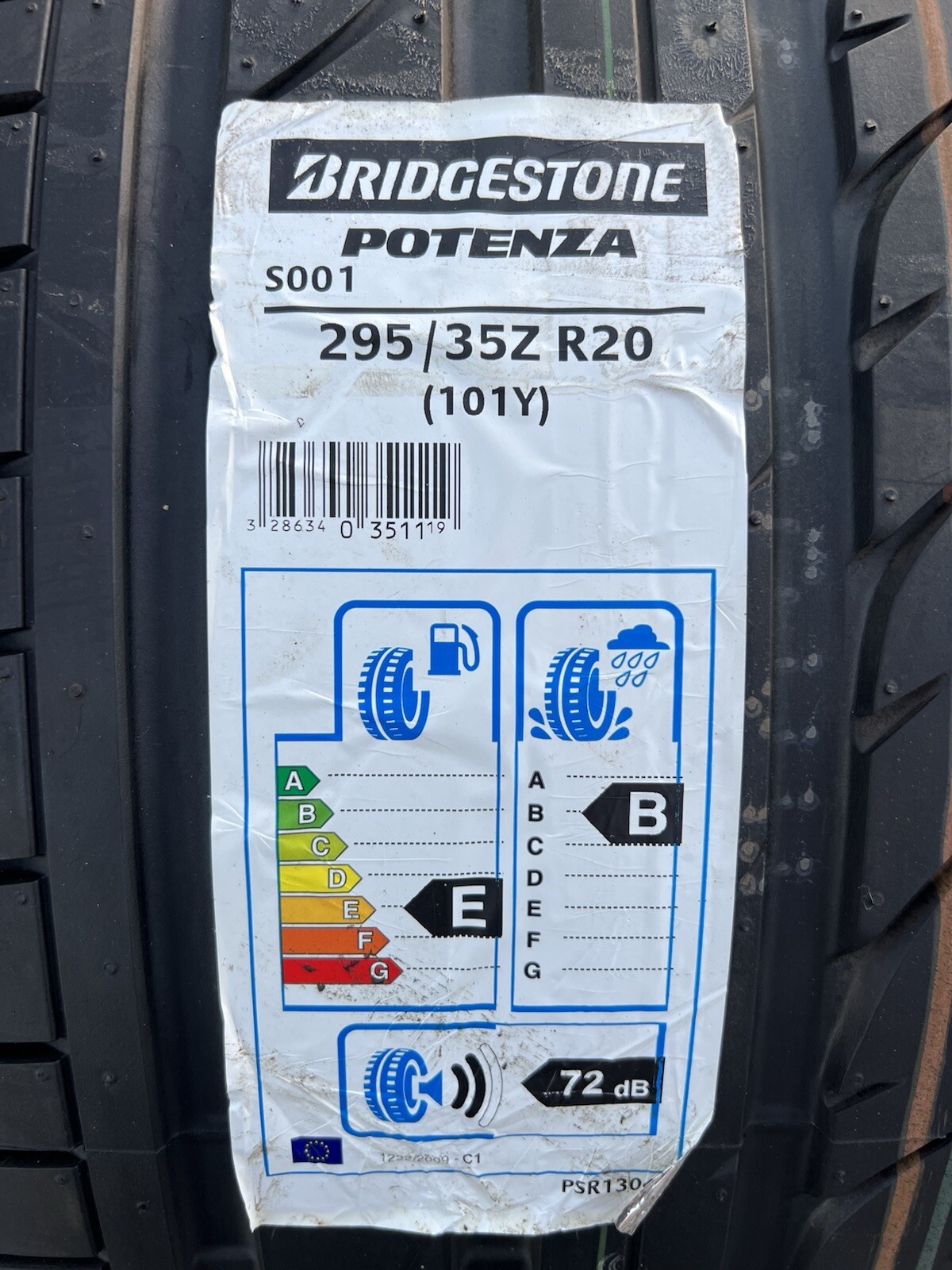 Set of TWO BRAND NEW 295/35ZR20 Bridgestone Potenza S001 Tires 2953520